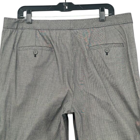 Talbots Gray Black Pin Check High-waisted Wide-leg Pants Corpcore Women Size 16 - Picture 3 of 8